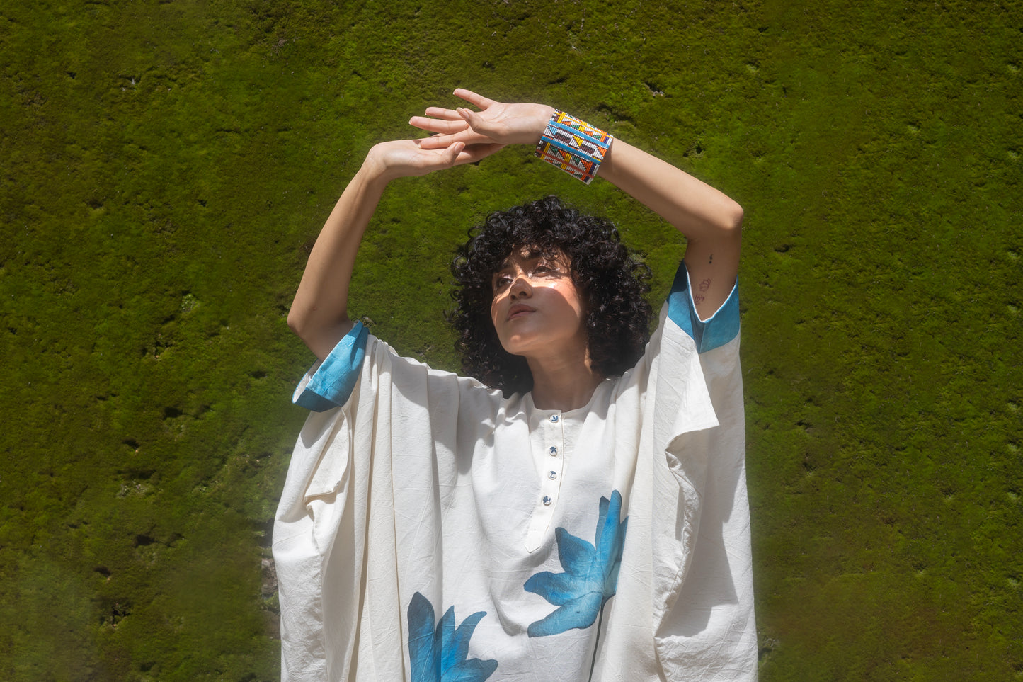 Blue Lotus Kaftan Dress