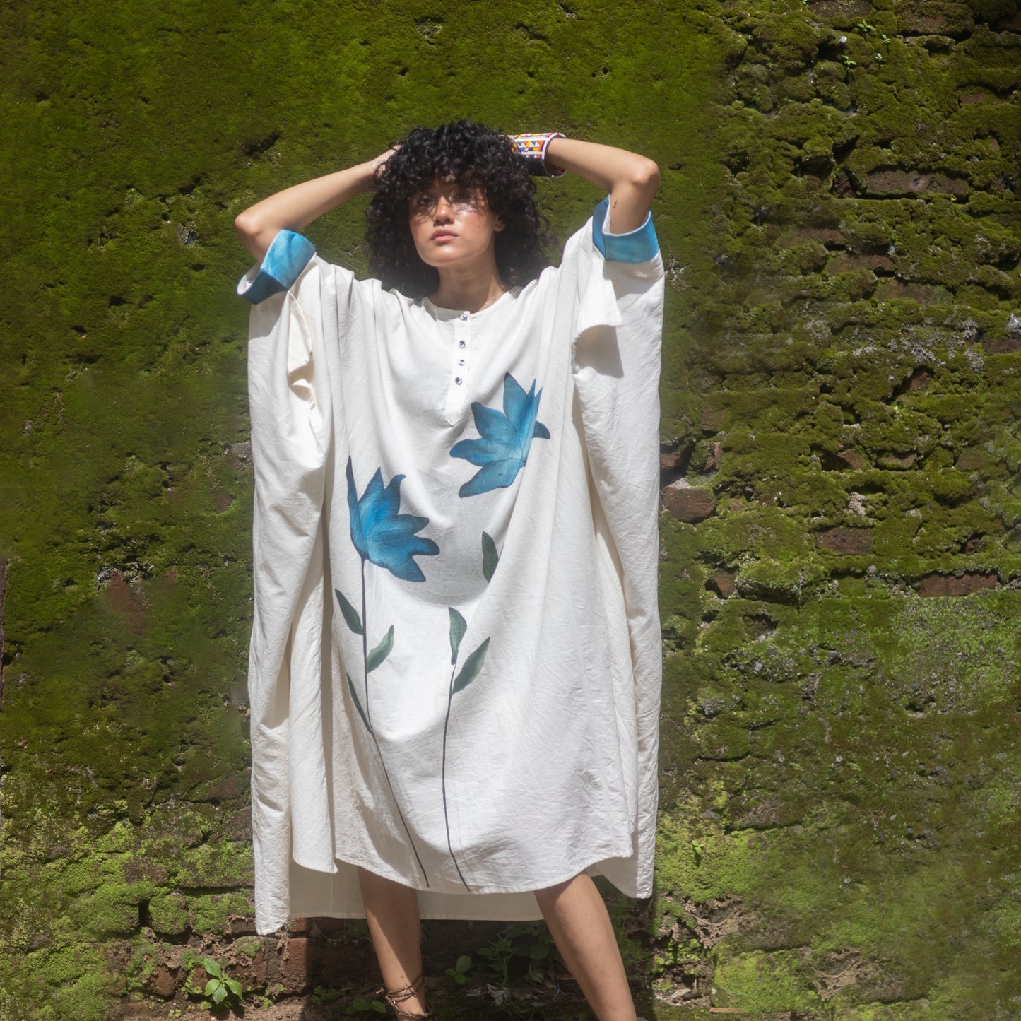 Blue Lotus Kaftan Dress