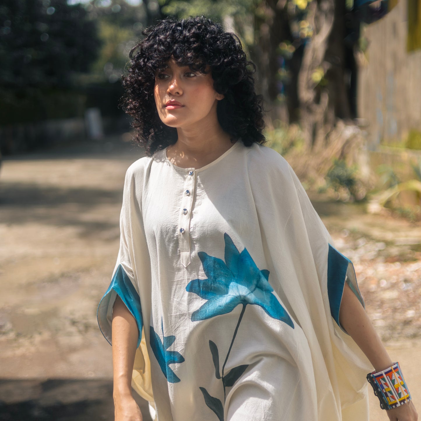 Blue Lotus Kaftan Dress