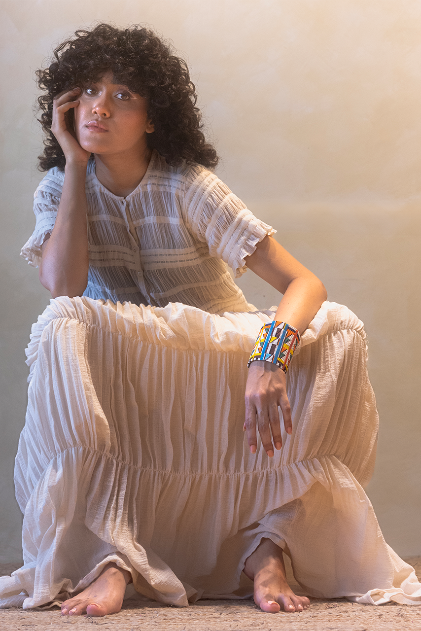 Ruched Ribbon Top