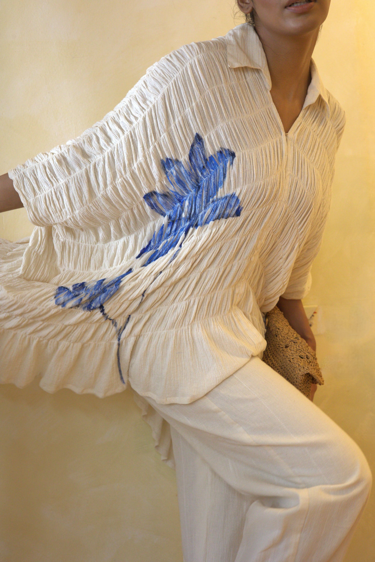 Ruched Freedom Collard Top
