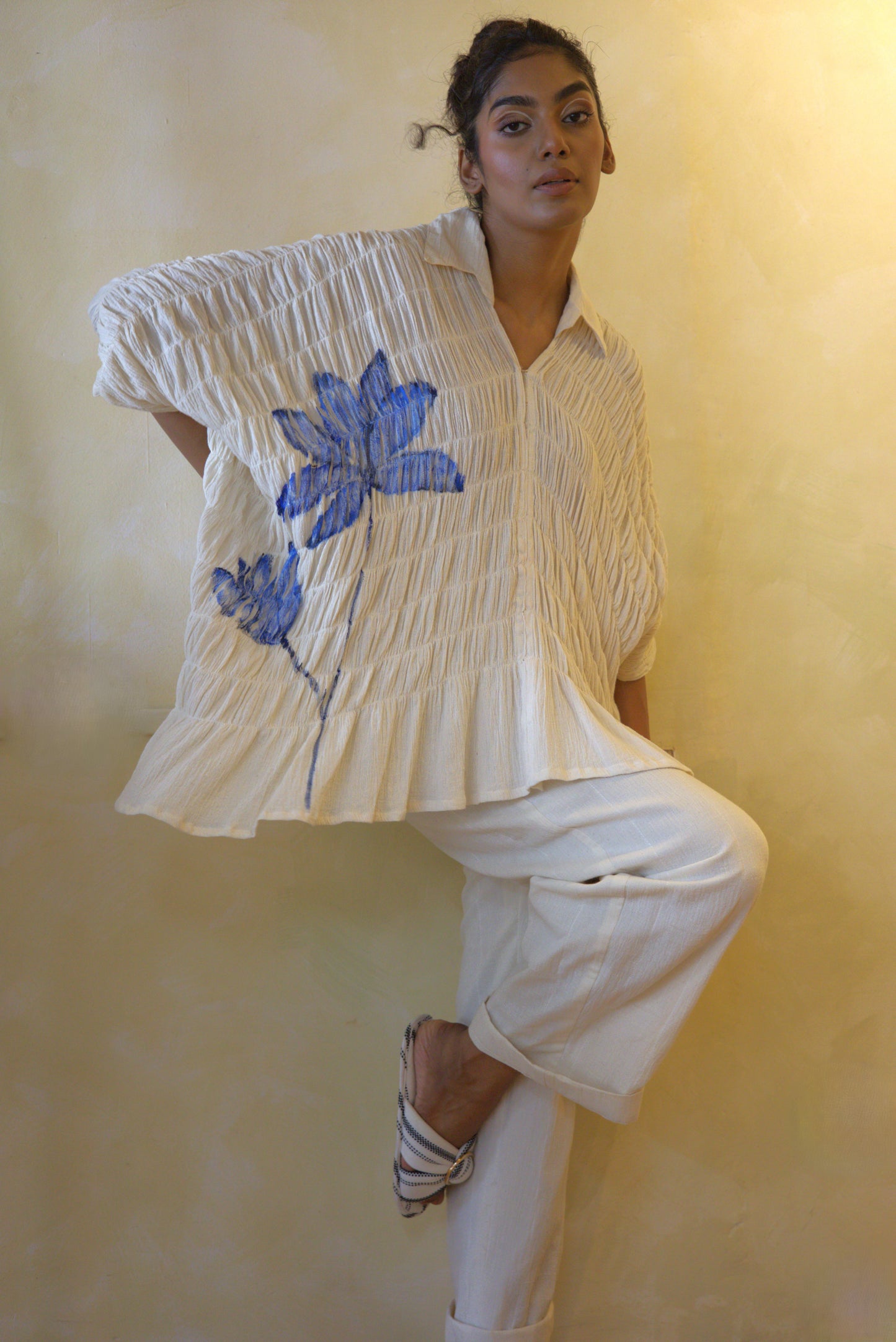 Ruched Freedom Collard Top