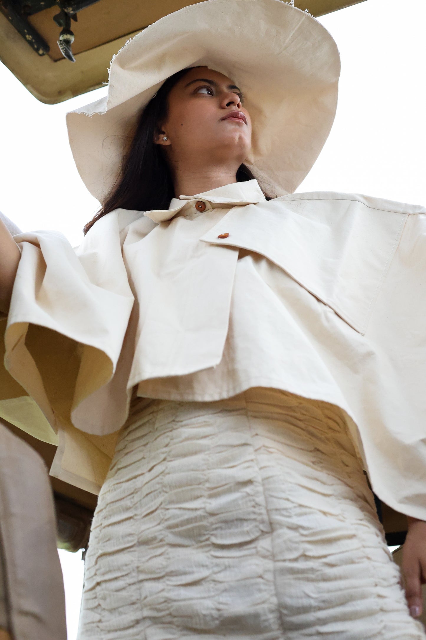 Collared Safari Poncho