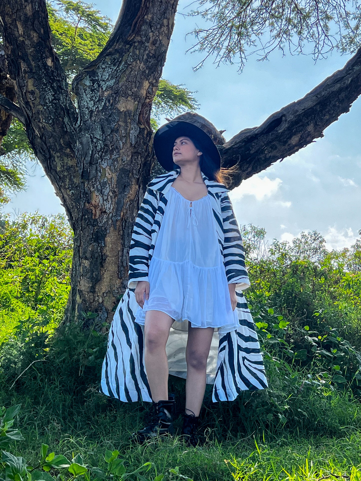 The Zebra Flow Long Coat