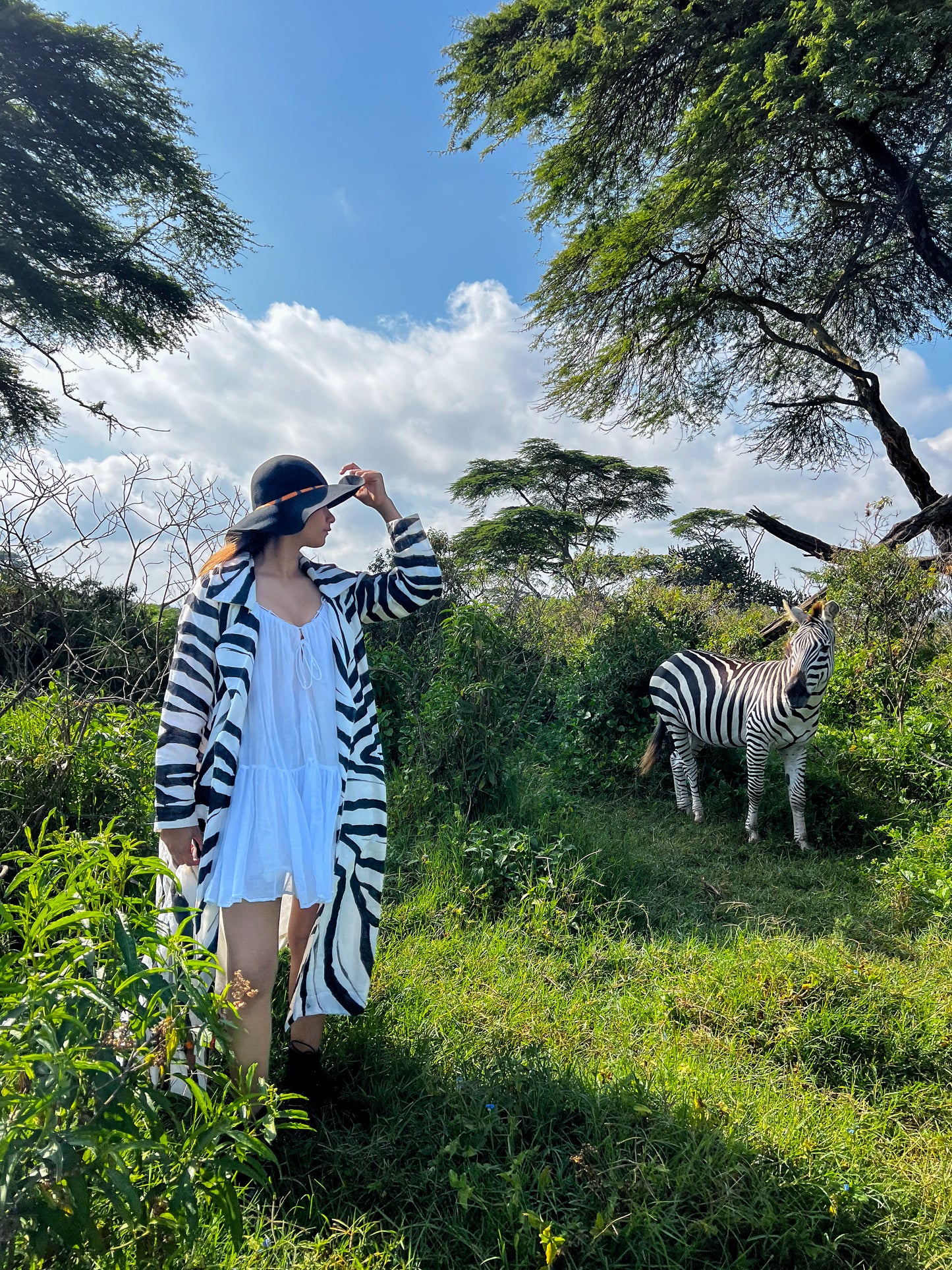 The Zebra Flow Long Coat