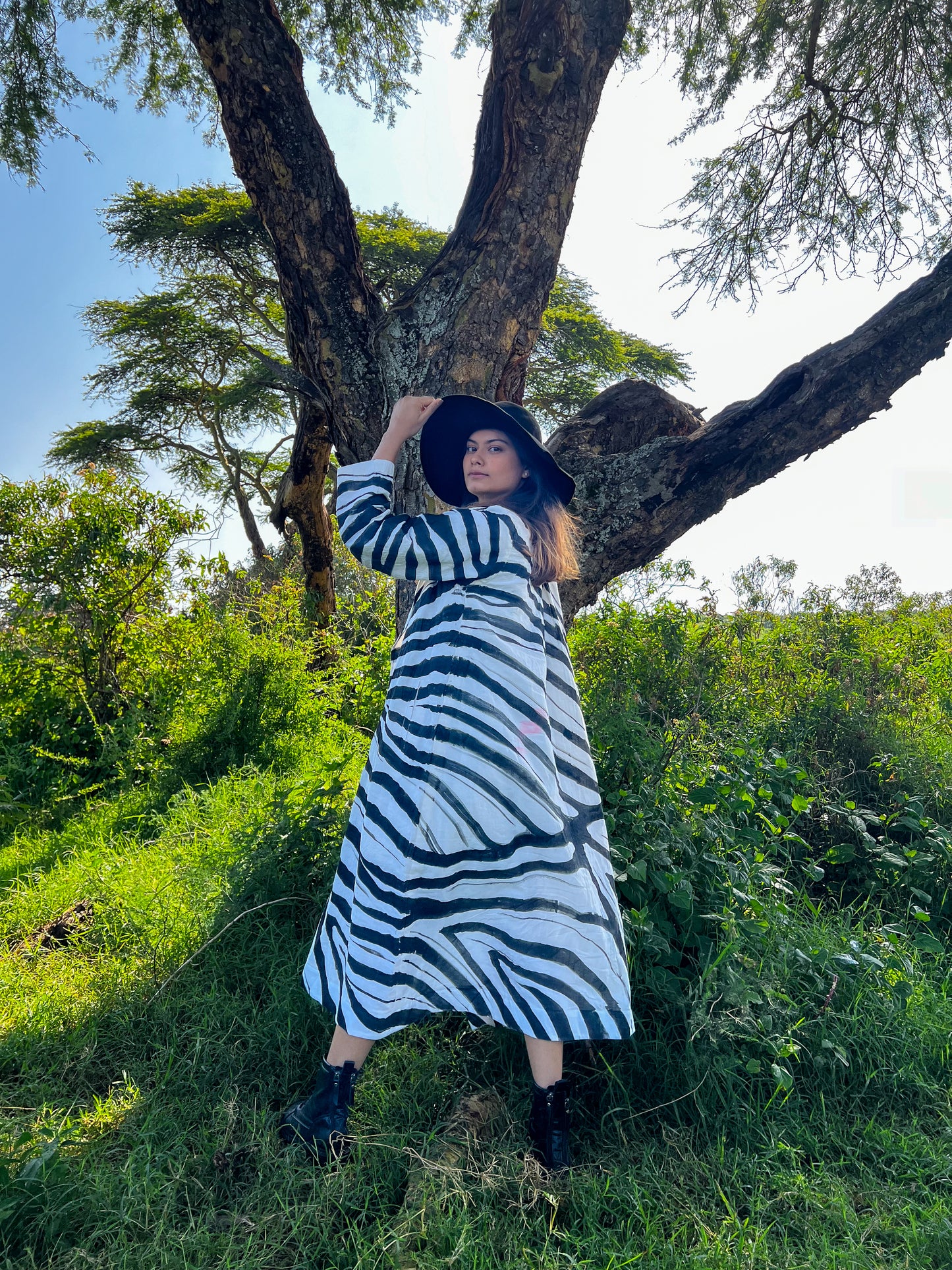 The Zebra Flow Long Coat
