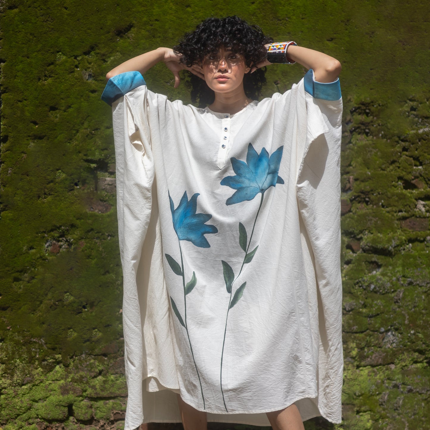 Blue Lotus Kaftan Dress