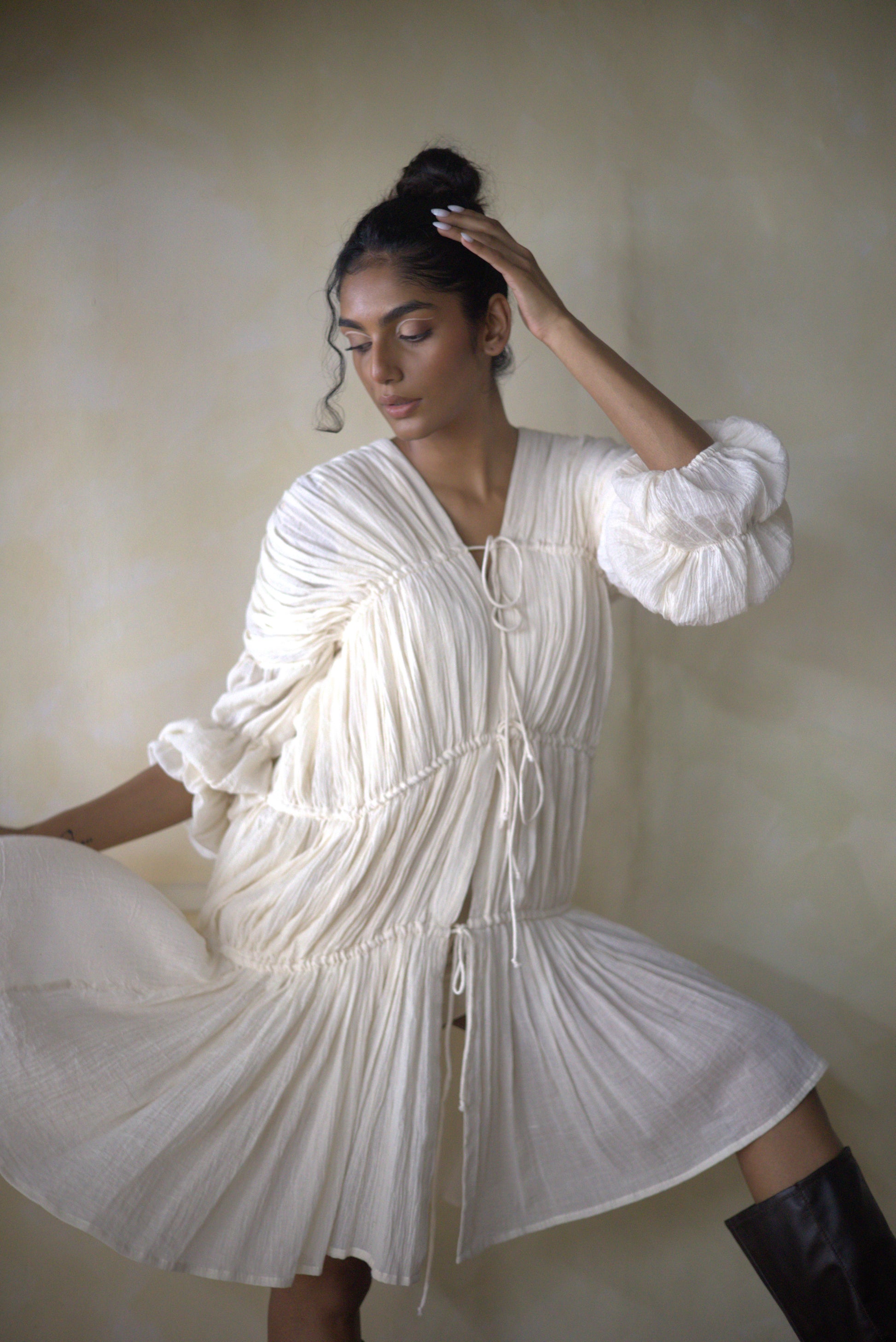ruched string dress Boho Long Ruched String Dress, Black Maxi Bodycon Dress With Slit, Festival Clothing, Black Bohemian Summer Outfit, Chic Evening Wear