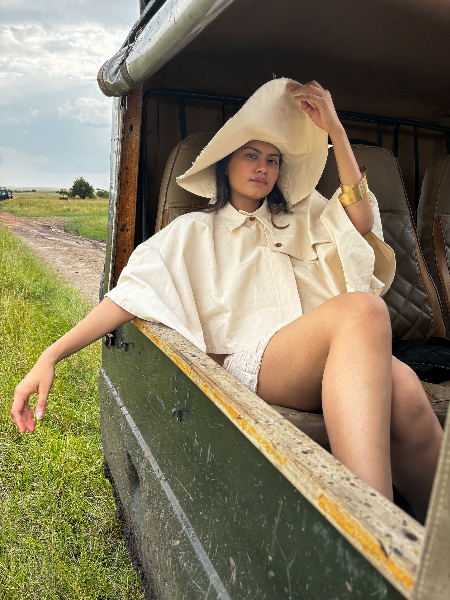 Collared Safari Poncho